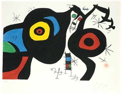 Lot 136 - Joan Miró LES DEUX AMIS (D. 493) Color etching,...