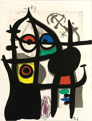 Lot 134 - Joan Miró LA CAPTIVE (D. 489) Color etching,...