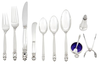 Lot 187 - Georg Jensen Sterling Silver Acorn Pattern...