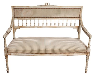 Lot 523 - French White Painted Five-Piece Salon Suite...