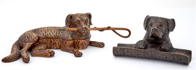 Lot 72 - Patinated Bronze Pencil Rest In the form of a...