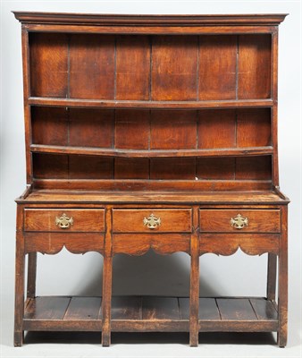 Lot 370 - Welsh Oak Dresser 18th Century In two parts,...