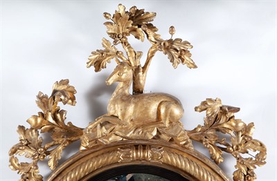 Lot 534 - George IV Giltwood Convex Mirror Circa 1825...