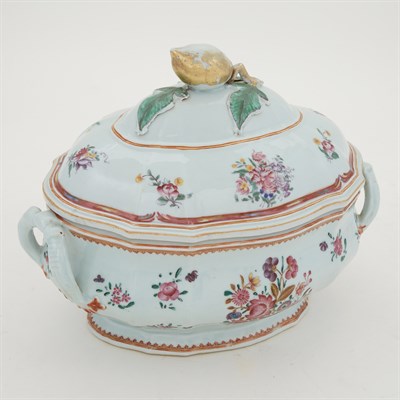 Lot 419 - Chinese Export Porcelain Covered Two-Handled...