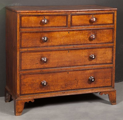 Lot 414 - George III Provincial Oak Chest of Drawers...