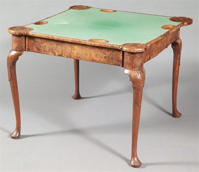 Lot 241 - George II Walnut Concertina-Action Games Table...