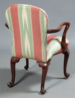 Lot 377 - George II Mahogany Open Armchair Mid-18th...