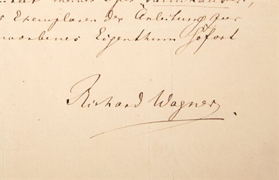 Lot 294 - WAGNER, RICHARD Autograph note signed "Richard...