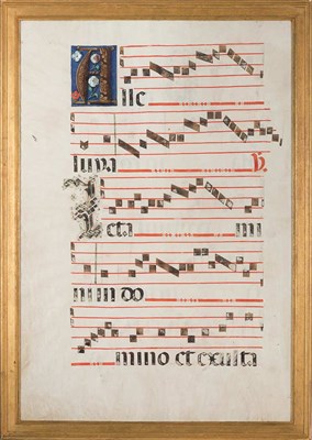 Lot 117 - [ANITPHONAL] Large antiphonal leaf with...
