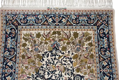 Lot 580 - Silk Warp Isfahan Prayer Rug Central Iran,...