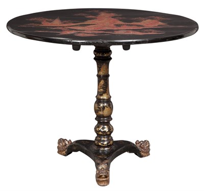 Lot 490 - Chinese Black Lacquered and Parcel Gilt...