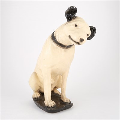 Lot 202 - Painted Plaster Dog Possibly RCA promotional...