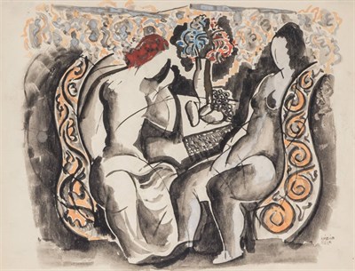 Lot 79 - Bela Kadar Hungarian, 1877-1955 Untitled (Two...