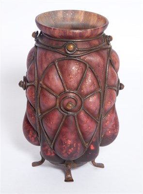 Lot 243 - Louis Majorelle and Daum Iron and Internally...