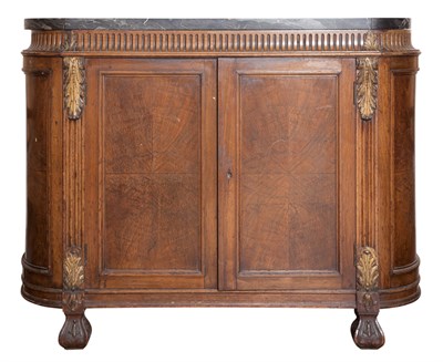 Lot 209 - Continental Parcel Gilt-Walnut Marble Top...