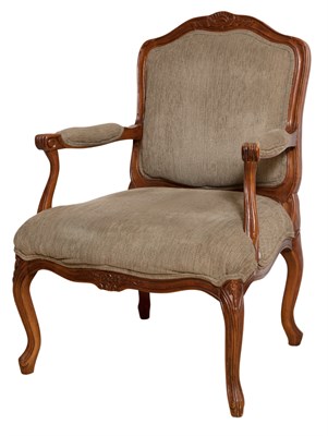 Lot 141 - Louis XV Style Upholstered Fruitwood Open...