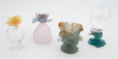 Lot 246 - Group of Four Modern Daum Pâte de Verre Table...