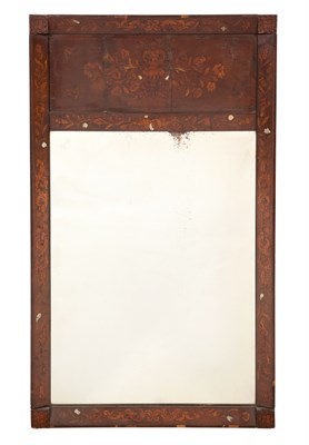 Lot 155 - Dutch Marquetry Mirror Height 40 1/2 inches,...