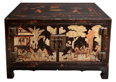 Lot 437 - Chinese Style Painted and Decorated Wood...