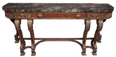 Lot 494 - Renaissance Revival Style Marble Top Mahogany...