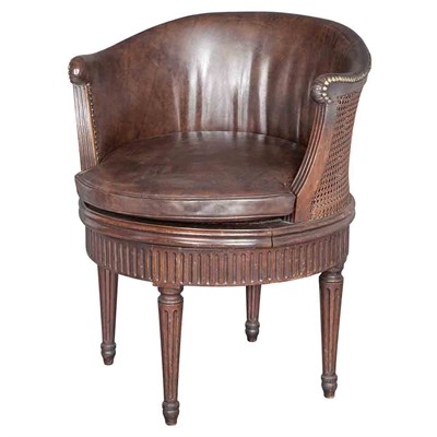 Lot 410 - Louis XVI Mahogany Fauteuil de Bureau Joseph...