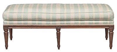 Lot 394 - Louis XVI Style Walnut Banquette Partially...