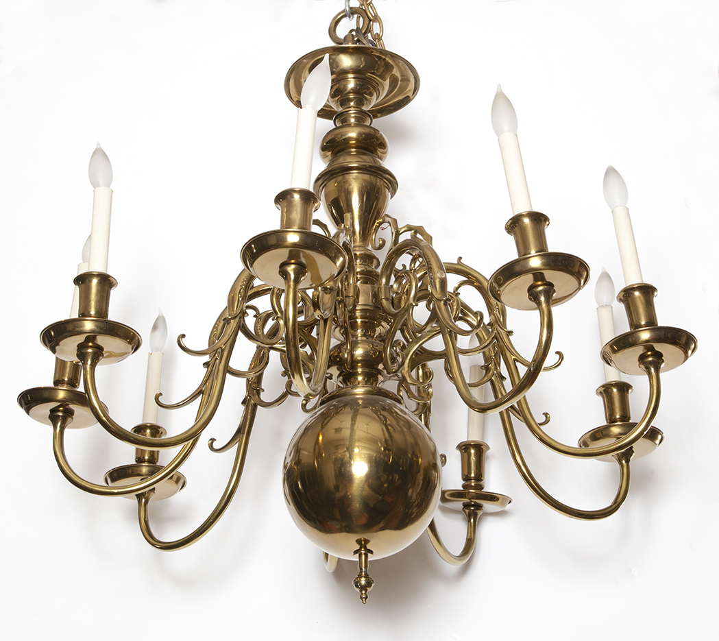 Lot 364 - Dutch Baroque Style Brass Nine-Light...