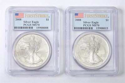 Lot 1179 - United States 2008 $1 Silver Eagle First...
