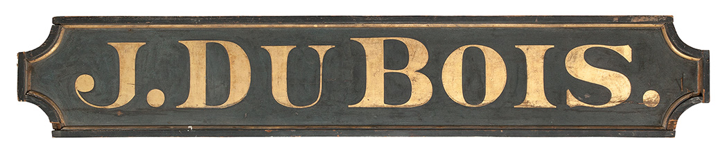Lot 161 - Painted and Giltwood J. Dubois Trade Sign 19th...