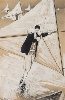 Lot 5 - Rudolf Bauer German, 1889-1953 Woman Ice...
