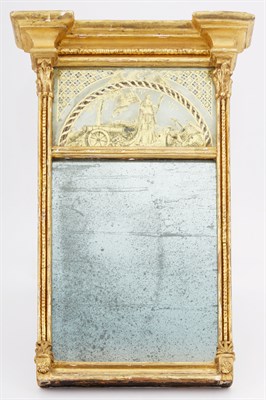 Lot 253 - Federal Giltwood and Églomisé Mirror Early...