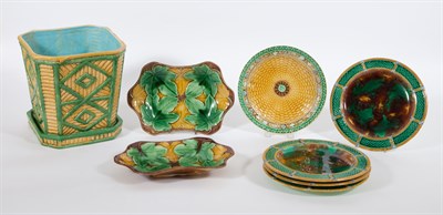 Lot 280 - Group of Seven Majolica Articles Including...