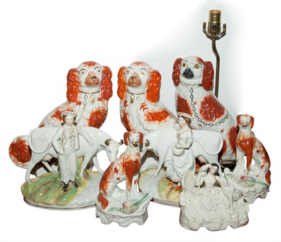 Lot 237 - Group of Staffordshire Pottery Figural...