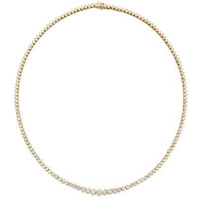 Lot 545 - Gold and Diamond Necklace
