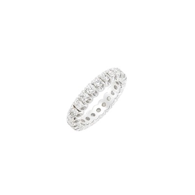 Lot 60 - White Gold and Diamond Band Ring