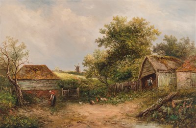 Lot 101 - Joseph Thors English, circa 1835-1900 Farmyard...