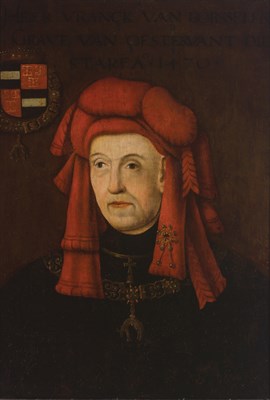 Lot 3 - 15th-Century Flemish Manner A Nobleman Wearing...