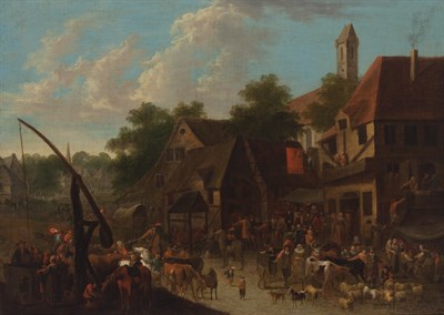 Lot 37 - Flemish School 17th/18th Century Market Scene...