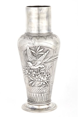 Lot 304 - Gorham Sterling Silver Vase Circa 1875 The...