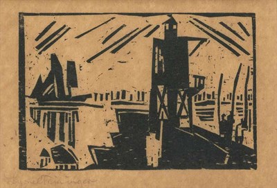 Lot 66 - Lyonel Feininger LEUCHTBAKE (P. W17II) Woodcut,...