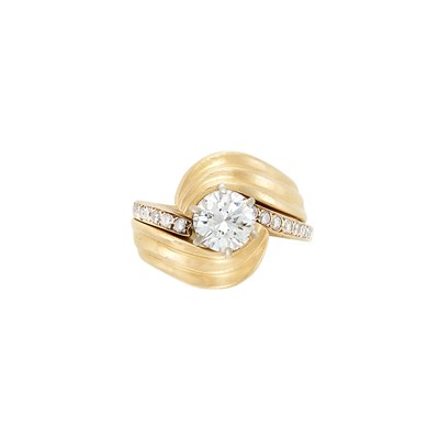 Lot 210 - Gold and Diamond Ring and Jacket