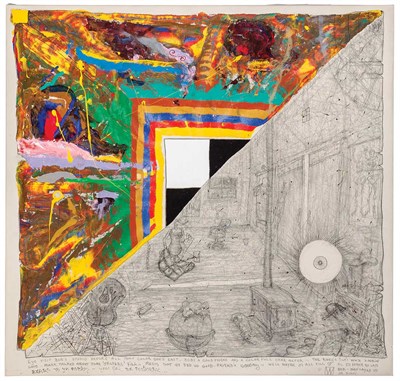 Lot 201 - William T. Wiley American, b. 1937 I Visit Bob,...