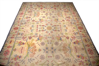 Lot 334 - Dhurrie Carpet India, contemporary The ivory...