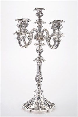 Lot 240 - French Silver Five-Light Candelabrum Alphonse...