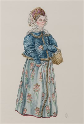 Lot 110 - O. V. Fedorov Russian, 20th Century A Woman...