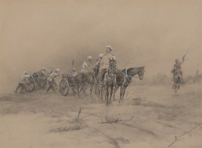 Lot 103 - Russian School Late 19th Century Soldiers on a...