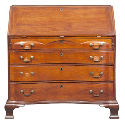 Lot 135 - Chippendale Inlaid Mahogany Reverse-Serpentine...