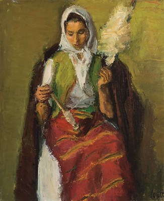 Lot 51 - Iosif Iser Romanian, 1881-1958 Young Romanian...