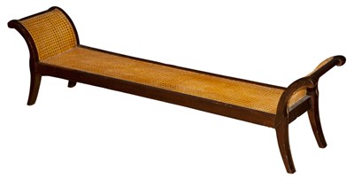Lot 296 - Regency Style Caned Mahogany Bench Height 16...