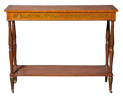 Lot 255 - Edwardian Painted Satinwood Two-Tier Pier...